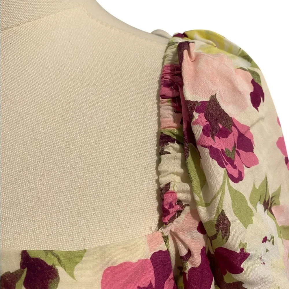 Floral Puff Sleeve Top - Picture 3 of 10
